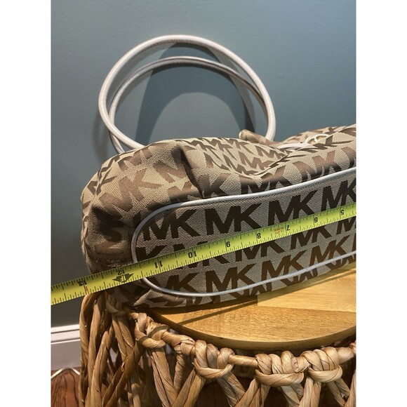 MICHAEL Michael Kors Purse Marina Signature Jacquard Drawstring Tassel HOBO Genu - Picture 9 of 16